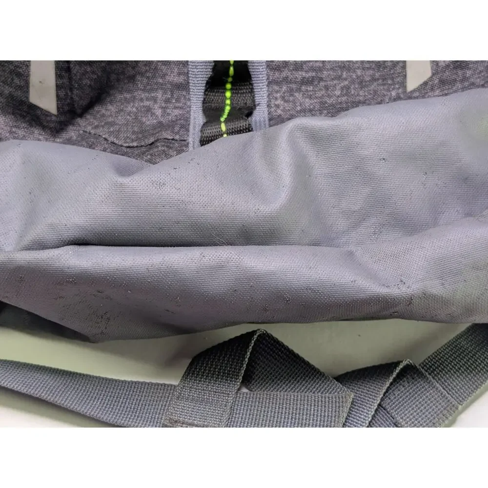 Adidas LoadSpring Backpack Gray Black Neon Green Large Multi Pocket School Bag